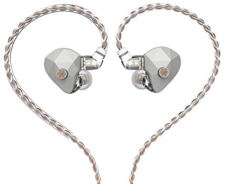 Hidizs MM2 in-Ear Monitors, Hybrid IEM earphones, 6mm Low-Voltage Magneto-Static BM Driver and 10.2mm Dynamic Driver, Magneto Static Hybrid Dual Drivers Hi-Res IEMs with 3 Tuning Valves