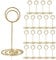 HomWanna Table Number Holders 20Pcs - 3.35 Inch Place Card Holder Table Number Stands for Wedding Party Graduation Reception Restaurant Home Centerpiece Decorations Office Memo Picture Photo (Gold)