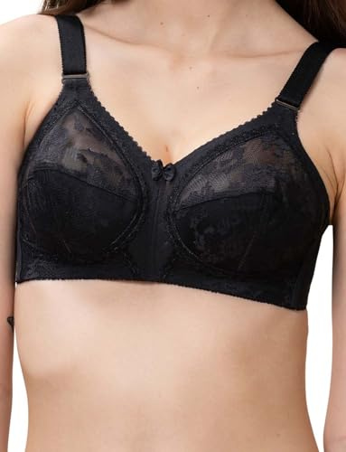 Triumph Womens Doreen Bra size 34DD in Black Lace Non-padded Non-wired