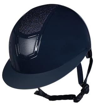 HKM Herren Shiny Diamond Reithelm, Dunkelblau, S