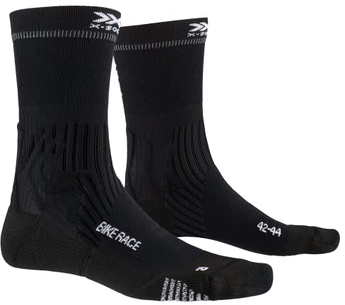 X-Socks Bike Race Radsport-Laufsocke Schwarz Unisex Grösse 45-47