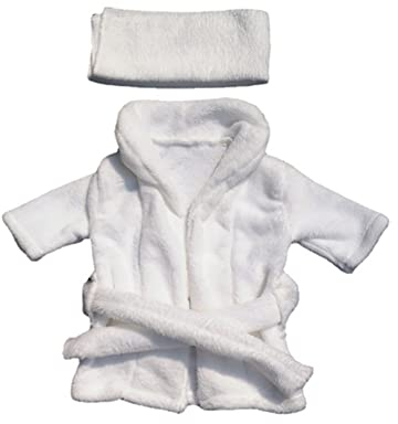 LICHENGTAI Baby Fotografie Requisiten Bademantel Handtücher Set, Weiche Baumwolle Fotografie Requisiten Kostüm Neugeborene Bad Swaddle Shooting Foto Kleidung Zubehör 0-3 Monate