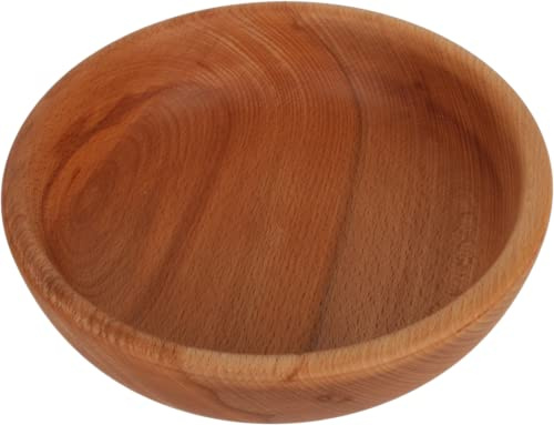 Woodcarver, Große Holzschüssel 22 cm aus Buchenholz – Runde Servierschale für Obst, Snacks & Deko – Handgemacht & geölt – Natürliche Schale rustikal aus nachhaltigem Holz