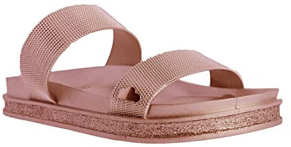 DON ALGODON - Chanclas mujer - Sandalias mujer Verano - Cofú, Bronce, 37 EU