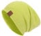 jaxmonoy Wolle Kaschmir Slouchy Knit Beanies Wintermützen für Frauen Weiche Warme Doppelschicht Reversible Slouch Schädel Beanie Cap, neon Green, Medium