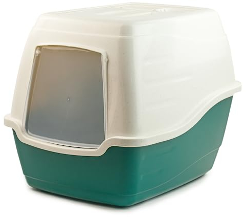 KCT Enclosed Hooded Large Cat Litter Box/Tray/Pet Loo - Green