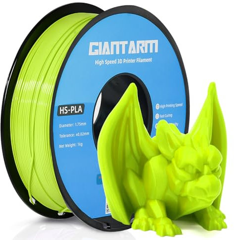 GIANTARM HS-PLA Filament 1,75 mm, PLA-Filament für Hochgeschwindigkeits-3D-Druck, schnelle Aushärtung, bessere Liquidität, 1 kg Apfelgrün