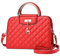 DIRRONA Femme Mode Porté Epaule Bandoulière Décontracté Voyage Sacs Messager Moyen PU Cuir Sac à Supérieure Poignée Quotidien Travai Rencontre Sac à Bandoulière avec Pendentif Cerf Rouge