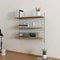 [en.casa] Modulares Wandregal Strängnäs Metallregal Hellbraun Hängeregal mit 3 Regalböden Badregal Küchenwandregal Wandablage Wohnzimmer