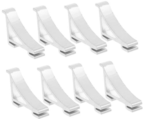 HAKIDZEL 8pcs Aluminium Freezer Baskets for Upright Freezer Fridge Shelf Clips Support Hooks for Cooler Accessory