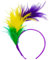 20er Jahre Stirnband Feder Haarreif Haarband Fascinator Feather Headband Kopfbedeckung für Karneval Vinatge Party Cosplay Halloween (3 colors) (Gelb Grün Lila)
