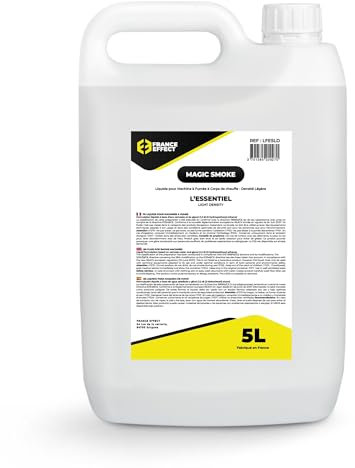 France Effect Liquide pour machine à fumée - L'ESSENTIEL (LIGHT) - Magic Smoke® 5L - Fumée légère, Inodore et Economique. Fabriqué en France.
