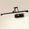 TYhogar LED Spiegelleuchte Bad Modernes Bildlicht Badspiegelleuchte Innenbeleuchtung Schrankleuchte Ölmalerei Licht Makeup Leuchte 270° Wandleuchte 4000K Drehbar IP44 Wasserdicht Schwarz 8W 43cm