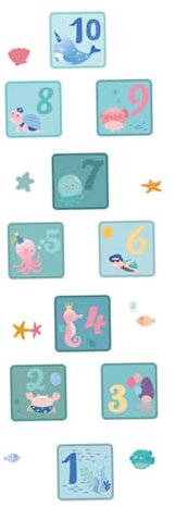 Abaodam Cartoon-aufkleber Für Kinderzimmer Spielaufkleber Spielzimmer-bodenaufkleber Unterwasserwelt-aufkleber Ohne Klebrige Rückstände Leicht Zu Entfernen Und Wiederverwendbar