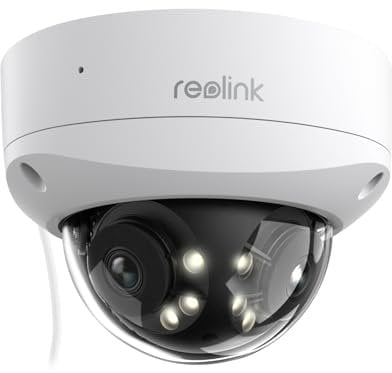 Reolink 4K 8MP 180° Dual-Objektiv PoE IP-Kamera, IK10 Vandalismusschutz, Personen-/Fahrzeug-/Tiererkennung, Spotlight Farb-Nachtsicht, Zwei-Wege-Audio, IP67 Wetterfest, Power over Ethernet, Duo 2V PoE