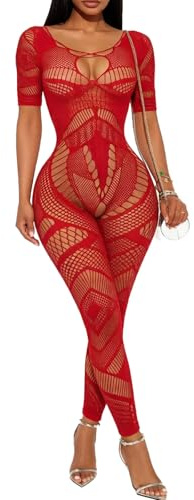 Buitifo Dam fisknät kroppsstrumpor plusstorlek grenlös bodysuit sexiga tights mjuka nattkläder underkläder.
