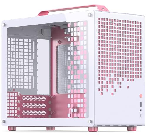 Jonsplus MATX Handle Case Z20 - White-Pink