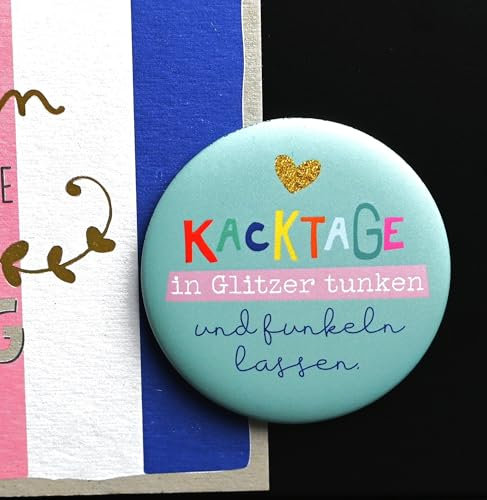 HappyLife Einfach Magnetisch, hochwertig verarbeiteter Magnet, EIN echter Hingucker, optimale Haftkraft und EIN schmales Design (Kacktage in Glitzer tunken...)