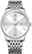 OLEVS Silber Herrenuhr Einfachheit White Zifferblatt Wasserdicht Armbanduhr Herren Edelstahl Analog Quarz mit Datum Uhr Großes Gesicht Leicht Zu Lesen Römische Ziffern Uhren Herren
