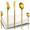 COPOTIO Matt Gold Besteck Set 12 Personen, Edelstahl Besteckset 60 teilig mit Messer Gabel Löffel, Schlanker Griff