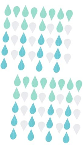 KITANDOVE 8 Schnüre Regentropfen Latte Ornament Hochzeitsfeier Banner Geburtstag Regentropfen Girlanden Party Layout Regentropfen Blaue Girlande Wimpelkette Regentropfen Flaggen