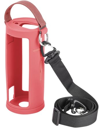 Silicone Protective Cover Shockproof Speaker Carrying Case with Carabiner Hook Shoulder Strap for UE Boom 3 Speakers