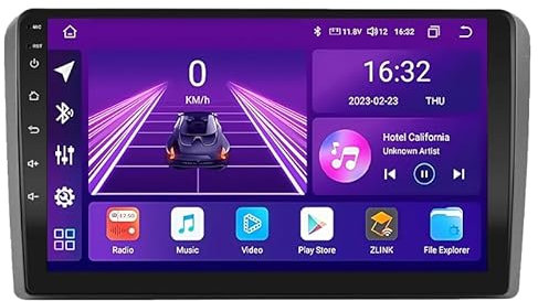 Jrfeng Android 11 Autoradio Radio Für Audi A3 2 8P 2003-2013, 9 Zoll HD Touchscreen GPS Navigation Mit Bluetooth WiFi Lenkradsteuerung carplay,V1 Plus