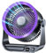 Beaeet Ventilatore, mini ventilatore da tavolo Turbo con display a LED, batteria da 4000 mAh, ricarica USB-C, regolazione continua della velocità, rotazione di 90°, montaggio a parete, perfetto per