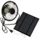 HOHOVYVY Ventilatore solare da 4 pollici, ventilatore portatile con pannello solare da 2,5 W, ventilatore di ventilazione per serra da esterno