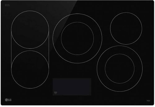 LG CBEW3017BE 30 inch 5 Burner Black Dual Element Electric Cooktop