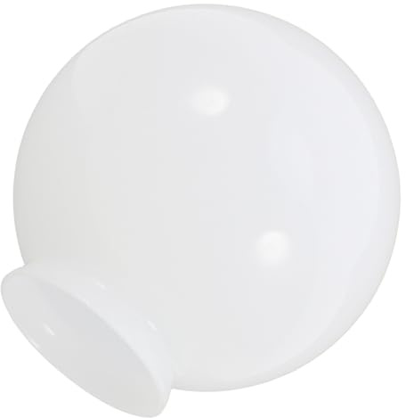 HOLIDYOYO Lampenschirm Eleganter Lampenschirm Kugelförmig Weiß Glas und Einfacher Pflege mit Weichem Diffusen Licht für Pendelleuchte und Stehlampe für Wohn und Schlafzimmer