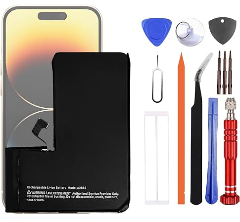 VUXYIT Batterie de rechange A2866 compatible avec iPhone 14 Pro avec kit d'outils de réparation