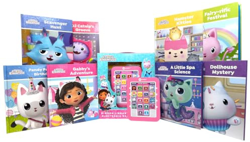 DreamWorks Gabby's Dollhouse: Me Reader 8-Book Library and Electronic Reader Sound Book Set - PI Kids