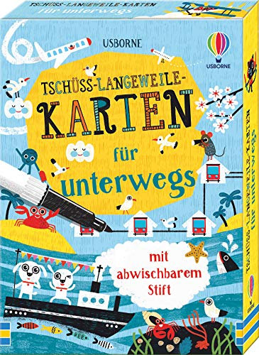 Tschüss-Langeweile-Karten für unterwegs: 50 Karten. Mit abwischbarem Stift (Tschüss-Langeweile-Reihe)