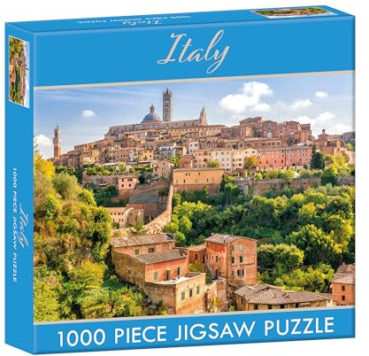 TGSC | Italy - Siena 1000 Piece Jigsaw Puzzles for Adults | Challenging Therapeutic Fun | Ideal Indoor Pastime | Quality Illustration | Jigsaw Puzzles for Adults