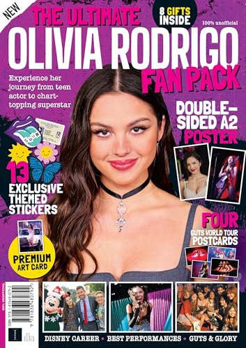 Ultimate Olivia Rodrigo Fan Pack - Olivia Rodrigo Merch Fan Collection - GUTS World Tour Memorabilia with Postcards, Double-Sided A2 Poster for Bedroom, Art Card & 13 Exclusive Stickers