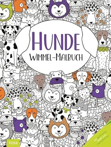 Hunde – Wimmel-Malbuch