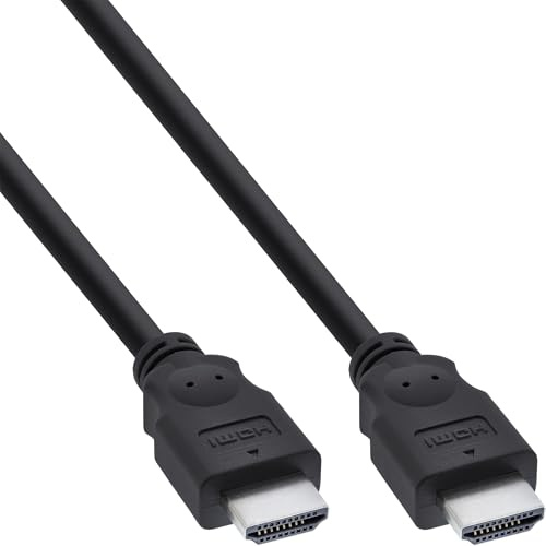 InLine HDMI Kabel High Speed Full HD 1080p Stecker Stecker TV Monitor PC schwarz, 1 m, 17601E
