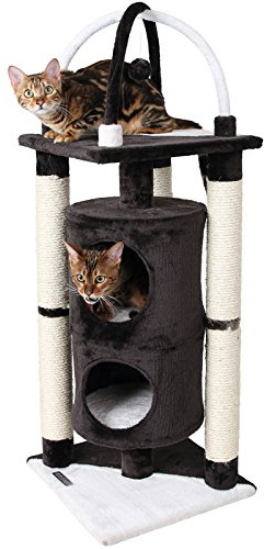 Kerbl Pet Arbre à Chat Onyx Noir/Blanc, 107cm