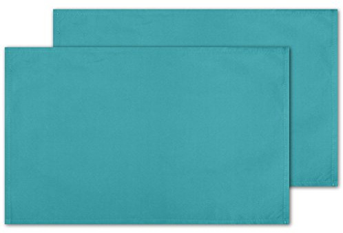 Bestlivings 2er Set Tischsets Platzset Tischuntersetzer Platzdeckchen Tischdeko Tischmatte Essensunterlage Maße 30x45 cm, Farbe: türkis - Petrol