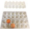 50 Contenitori Portauova da 6 Uova in Plastica Trasparente. Confezioni per Uova 100% Biodegradabile.