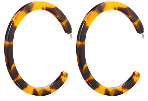 VIccoo Ohrringe,Acryl Marmor Ohrring Leopard Runde Creolen Frauen Schildpatt Schmuck
