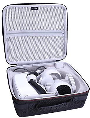 LTGEM EVA-Hartschalenkoffer für Oculus Quest 2 & Quest All-in-One VR Gaming Headset – Reise-Tragetasche, schützende Aufbewahrungstasche