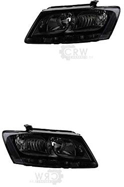 Halogen Scheinwerfer Set links & rechts Hauptscheinwerfer Frontscheinwerfer H7 schwarz ohne Steckdose für Model Q5 8R 8RB