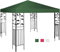 RELAX4LIFE Pavillondach Polyester, Ersatzdach für Pavillon, Pavillonplane wasserabweisend, Dachabzug UV-Schutz, Kaminabzug Farbwahl, Dachplane Gute Luftzirkulation, 3 x 3 m (Grün)