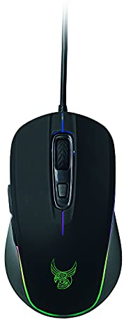 L33T Gaming E-Sports TYRFING, optische Gaming Mouse, Computer Maus, 6-Tasten, 10000 DPI, bis zu 20 Millionen Klicks, RGB Beleuchtung, HQ USB-Anschluss, Links- als Rechtshänder, Ultrahartes ABS Gehäuse
