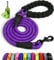Taglory Rope Dog Lead with Soft Padded Handle, 1.2 m Reflective Lead and Multi-Colour for Small Dogs, 1.0 cm, Purple