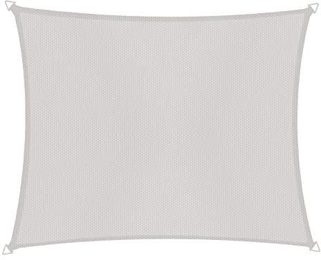 Windhager Sonnensegel Cannes Rechteck 3 x 4 m, Sonnenschutz für Garten & Terrasse, UV- und witterungsbeständig, grau, 10736