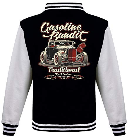 Gasoline Bandit Rockabilly Baseball College Jacke - Hot Rod Traditional 2XL