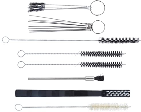 Kit di pulizia della pistola a spruzzo, set di 19 pezzi di detergente per strumenti a spruzzo, con spazzola Spray detergente per utensili per tubi, ago di precisione, spazzola per rimuovere la polvere